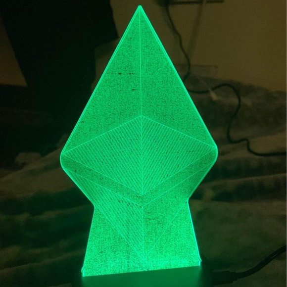 CryptoHut Ethereum Crypto Coin 3D Night Light | Gift for Traders| Crypto Gift | - Picture 1 of 7